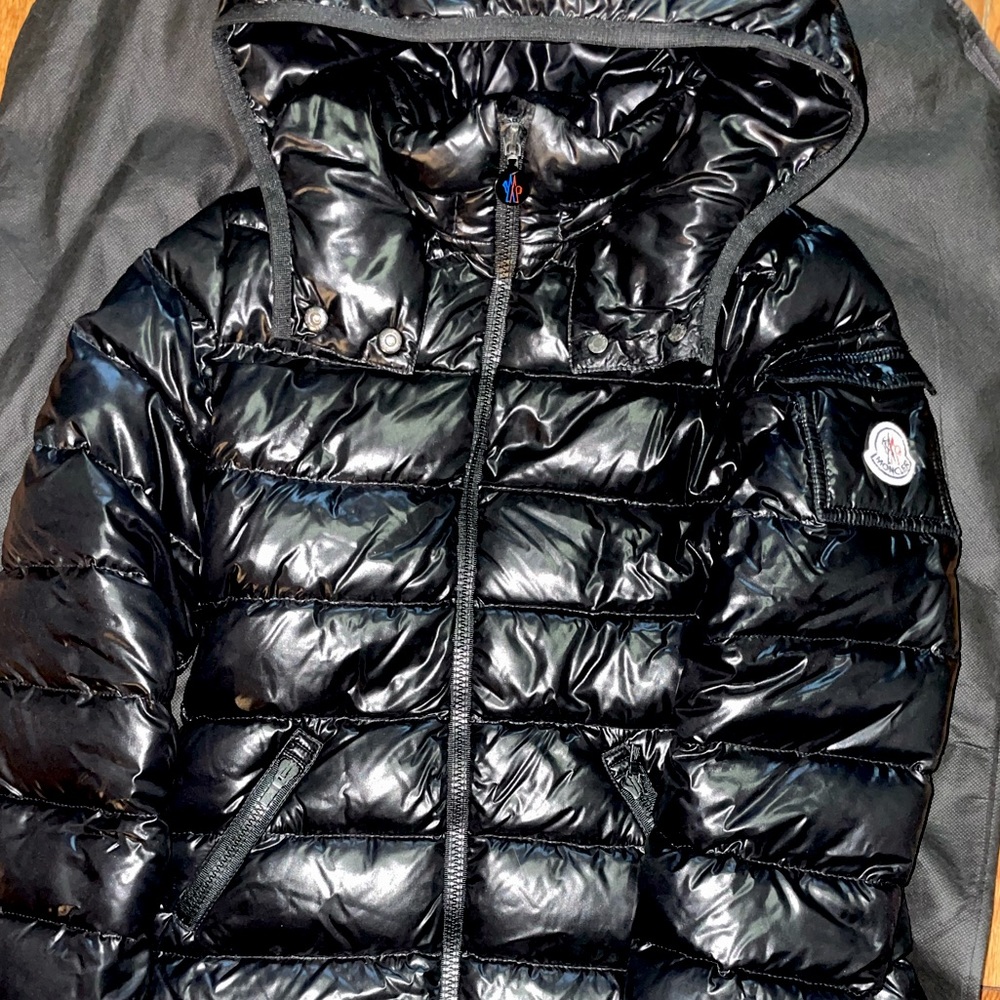 Moncler Girl’s Moka Hooded Quilted Down Coat, very good condition.